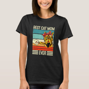 Camiseta Mejor Madre De Gato Para Mamá De Gato Con Gato Gat