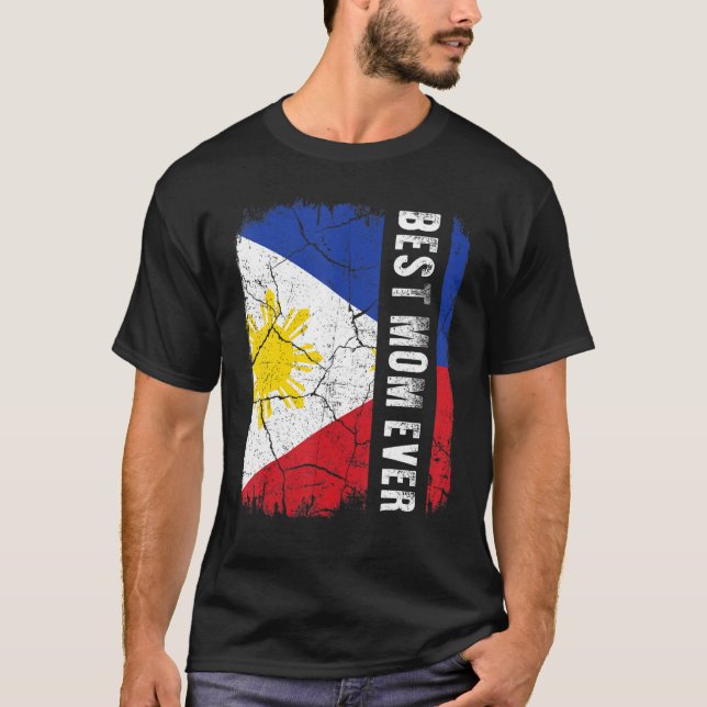 Camiseta Mejor madre filipina que nunca Filipinas bandera D (Anverso)