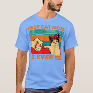 Camiseta Mejor Madre Gata Alguna Vez Mujeres Vintage Bump F