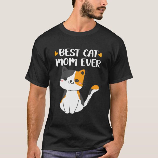 Camiseta Mejor Madre Gata Calico Madre Kitty Gato (Anverso)