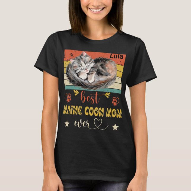 Camiseta Mejor Madre Mona Mona Nunca Graciosa Gato Mamá Gat (Anverso)