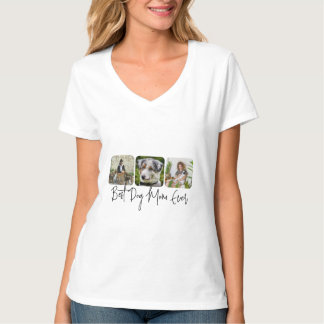 Camiseta Mejor Madre Perro - Personalizado de 3 Collages de