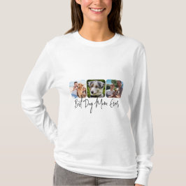 Camiseta Mejor Madre Perro - Personalizado de 3 Collages de