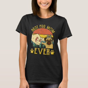 Camiseta Mejor Madre Pug Leopardo Madre Vintage