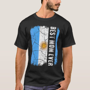 Camiseta Mejor Mamá Argentina Jamás Bandera de Argentina Dí