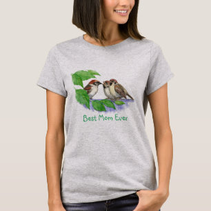 Camiseta Mejor Mamá Cita La Familia De Pájaros De Caza