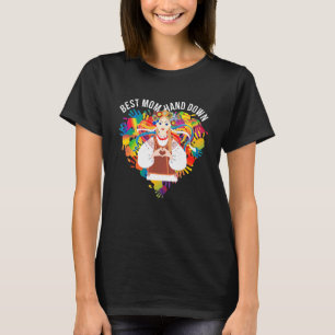Camiseta Mejor Mamá Con El Chica Hippie Ama La Paz Feliz