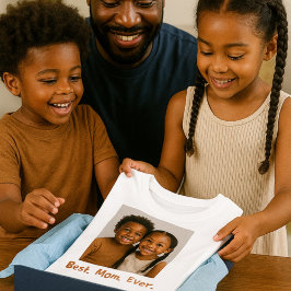 Camiseta Mejor Mamá con Retrato Familiar