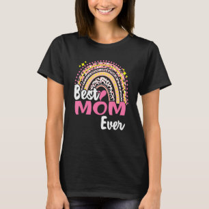 Camiseta Mejor Mamá Curiosa Madres Arcoiris De Leopardo Ros