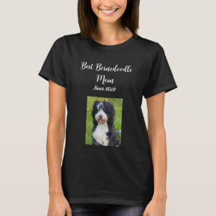 Camiseta Mejor Mamá de Bernedoodle Blanco y Negro desde fec