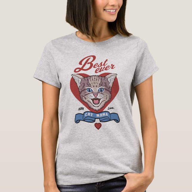 Camiseta Mejor Mamá De Gato (Anverso)