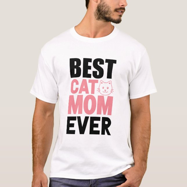 Camiseta Mejor mamá de gatos (Anverso)