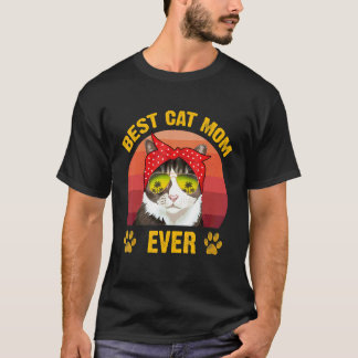 Camiseta Mejor Mamá de Gatos de Todas  Retro Mamá de Gatos 