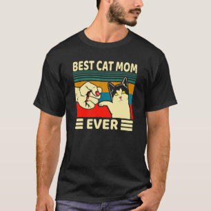 Camiseta Mejor Mamá de Gatos Fist Bump chicas Vintage Mamá