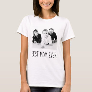 Camiseta Mejor Mamá De La Historia, Foto Personalizado Blan