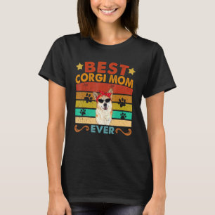Camiseta Mejor Mamá de Perro Corgi Vintage Jamás Perro