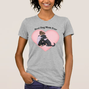 Camiseta Mejor Mamá de Perro del Mundo Lab Negro