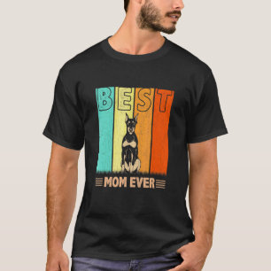Camiseta Mejor mamá de perro Dobermann jamás Gráfico retro 