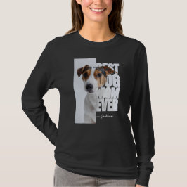 Camiseta Mejor Mamá de Perro Personalizada Foto de Mascota