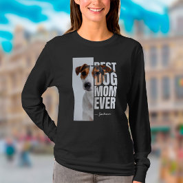 Camiseta Mejor Mamá de Perro Personalizada Foto de Mascota