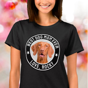Camiseta Mejor Mamá de Perro Personalizada Foto y Nombre de