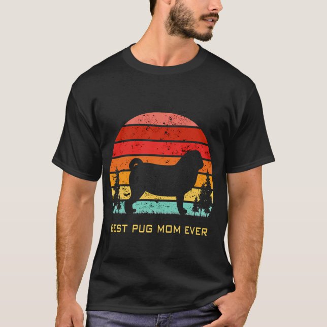 Camiseta mejor mamá de pug de todas (Anverso)