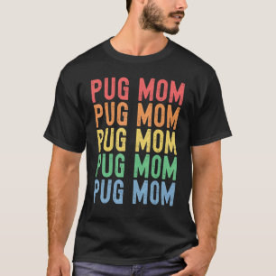 Camiseta Mejor Mamá de Pug Retro Perro Pug Mamá La Amo