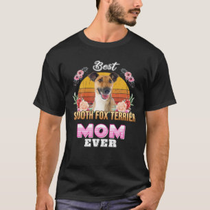 Camiseta Mejor Mamá de Smooth Fox Terrier Vintage Día de la
