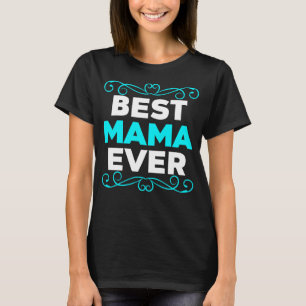 Camiseta Mejor Mamá del Mundo, azul y blanco