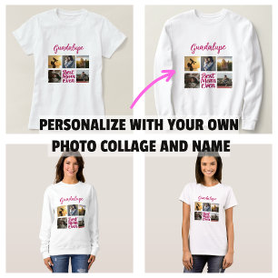 Camiseta Mejor Mamá del Mundo Collage de Fotos para el Día 