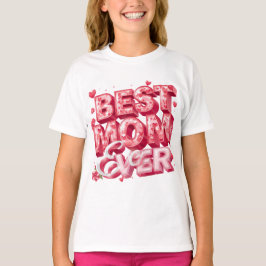 Camiseta Mejor Mamá del Mundo Corazón Diseño 3D | Regalo Ad