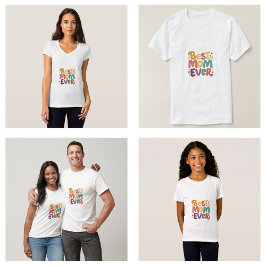 Camiseta Mejor Mamá del Mundo Corazones y Estrellas