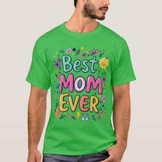 Camiseta Mejor Mamá del Mundo Diseño divertido y vibrante r