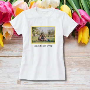 Camiseta Mejor Mamá del Mundo Foto del Día de la Madre