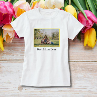 Camiseta Mejor Mamá del Mundo Foto del Día de la Madre