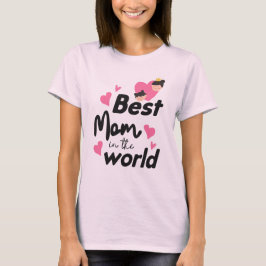Camiseta Mejor mamá del mundo - Tee rosa ligero