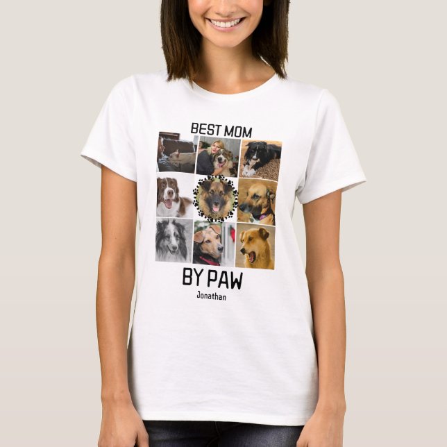 Camiseta Mejor Mamá Divertida Por Paw Personalizado 9 Colla (Anverso)
