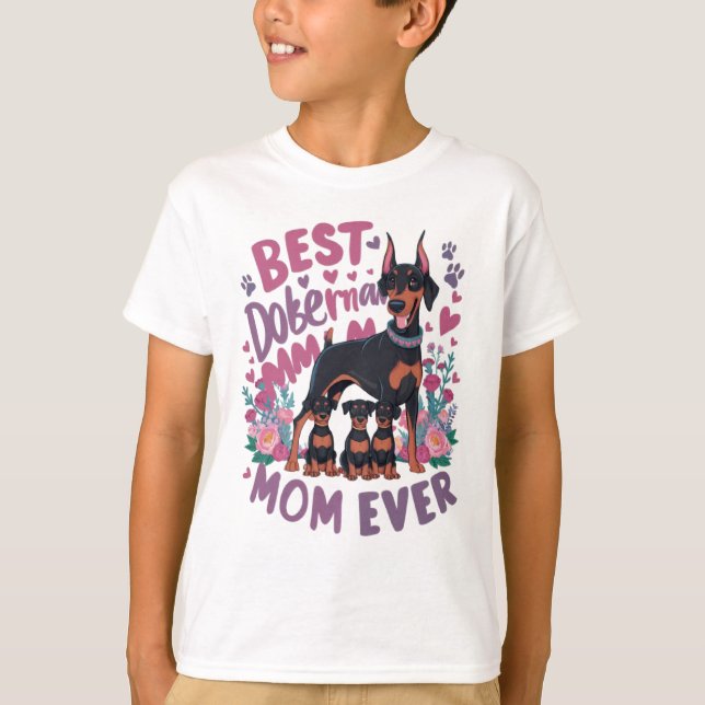 Camiseta Mejor Mamá Doberman (Anverso)