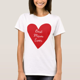 Camiseta Mejor Mamá Guión Mínimo Día de la Madre del Corazó