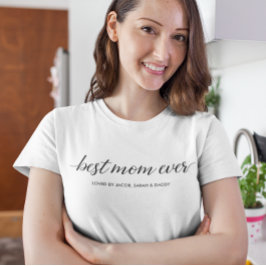 Camiseta Mejor mamá jamás guión moderno Personalizado