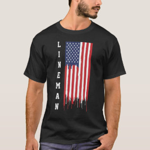 Camiseta Mejor Mamá Lineman Ever Flag Estados Unidos