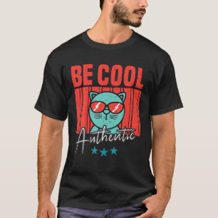 Camiseta Mejor Mamá Papá Gato, Sé Auténtico Guay, Gracioso