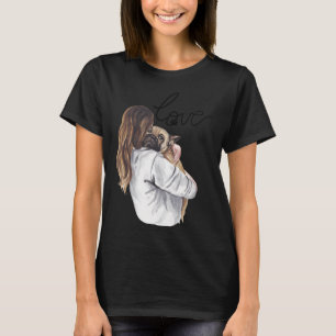 Camiseta Mejor Mamá Papá Pug Dueño de Perro Amante Padre