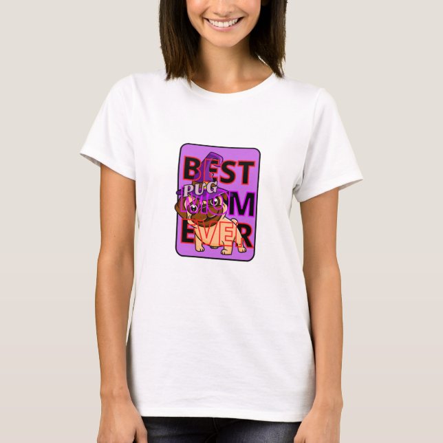 Camiseta Mejor Mamá Pug (Anverso)