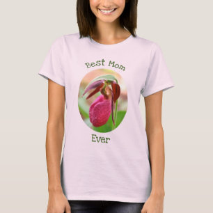 Camiseta Mejor Mamá Que Haya Pink Lady Slipper Orchid