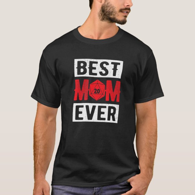 Camiseta Mejor Mamá Siempre D20 Dice RPG Tabeletop M (Anverso)