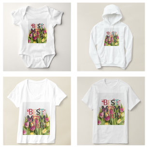 Camiseta Mejor Mamá Siempre De Moda Floral