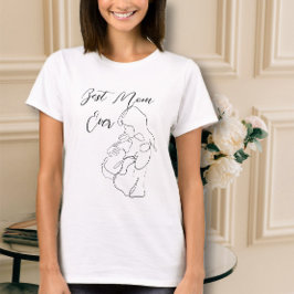 Camiseta Mejor Mamá Siempre De Moda Una Línea Madre Bebé