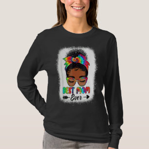 Camiseta Mejor Mamá Siempre Desordenada Bun Tie Dye Mom Bla