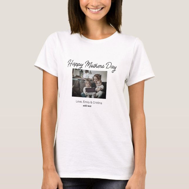 Camiseta mejor mamá siempre feliz día de las madres agregar (Anverso)